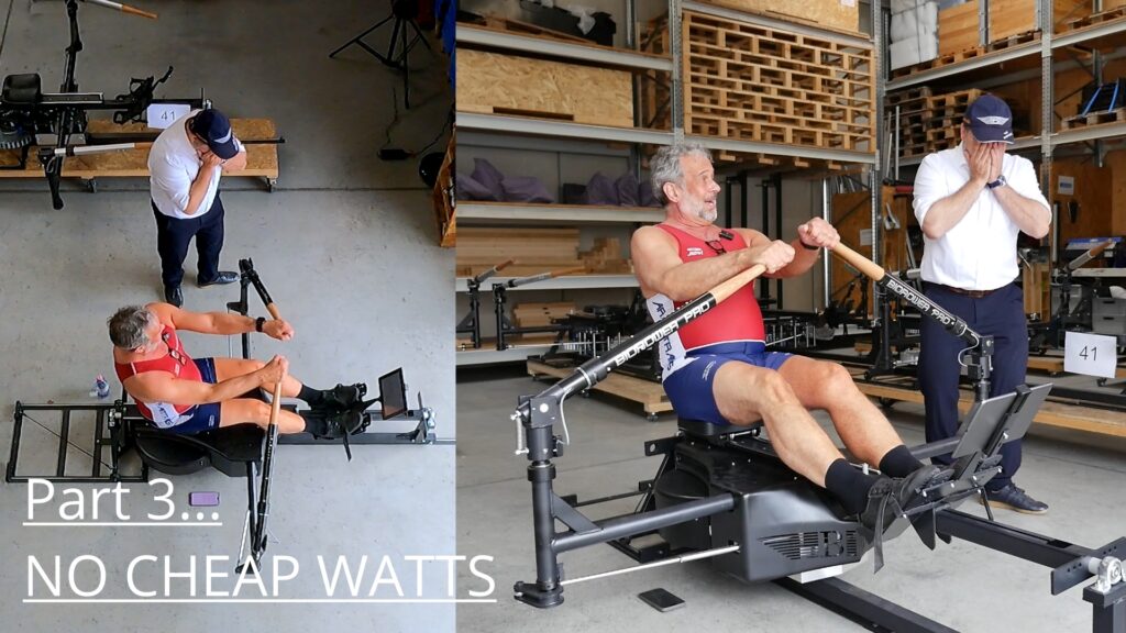 Rowing technique mistake – athlete bending arms too early during the drive phase